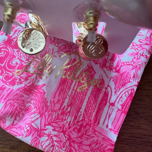 Lilly Pulitzer Island Escape Twisted Hoop Earrings NWT - Picture 6 of 10